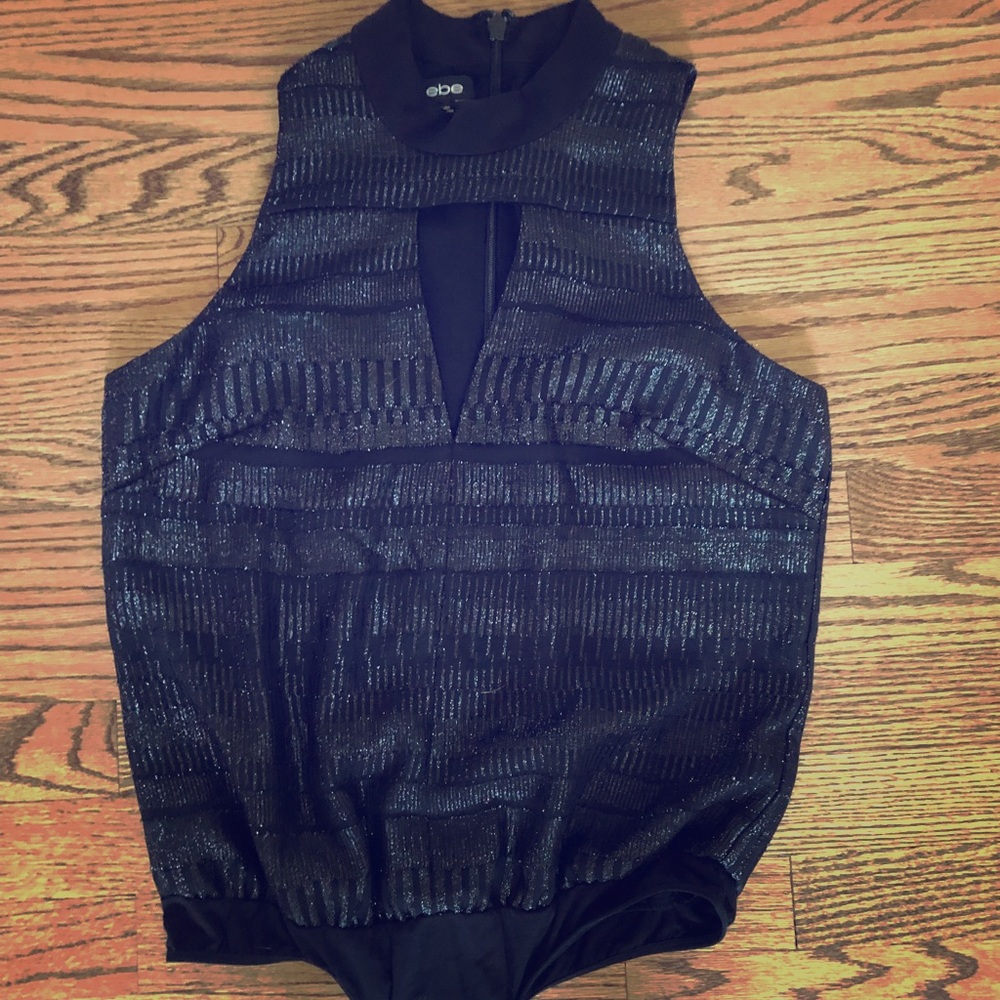 BEBE Black/shiny bodysuit